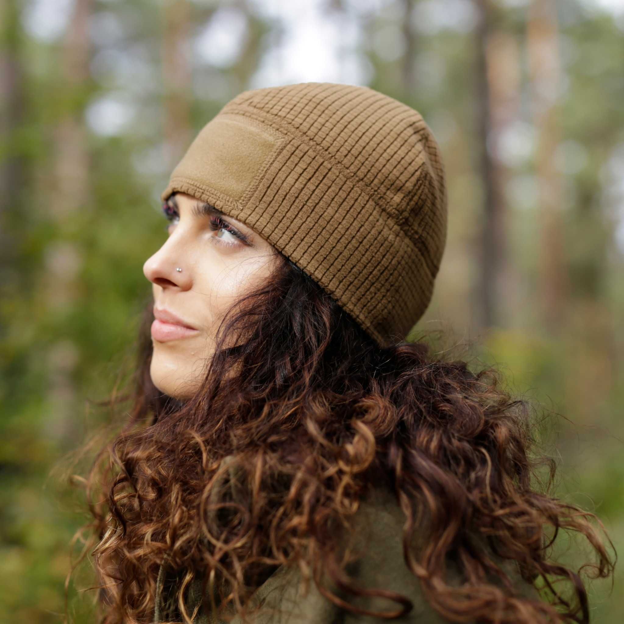 ‼️Шапка HELIKON-TEX Range Beanie вафелька флис CZ-RBN-FG дихаюча шолом