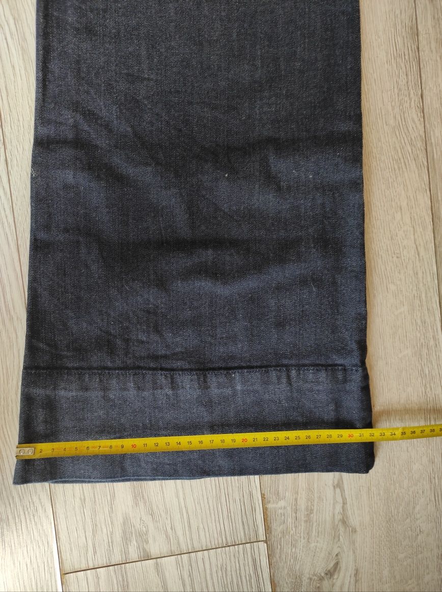 Spodnie jeans baggy parachute bawełna XS
