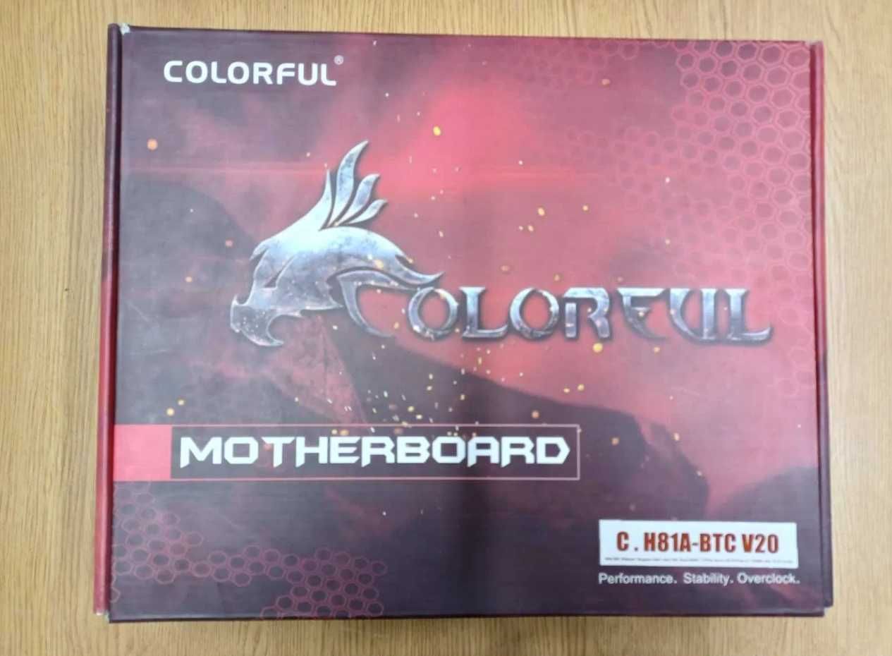 Комплект материнська плата Colorful C. H81A-BTC V20+2.7 CPU+4 gb RAM