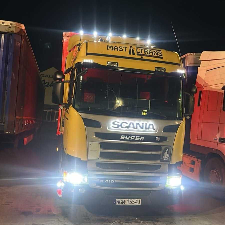 Podświetlany napis Logo led scania