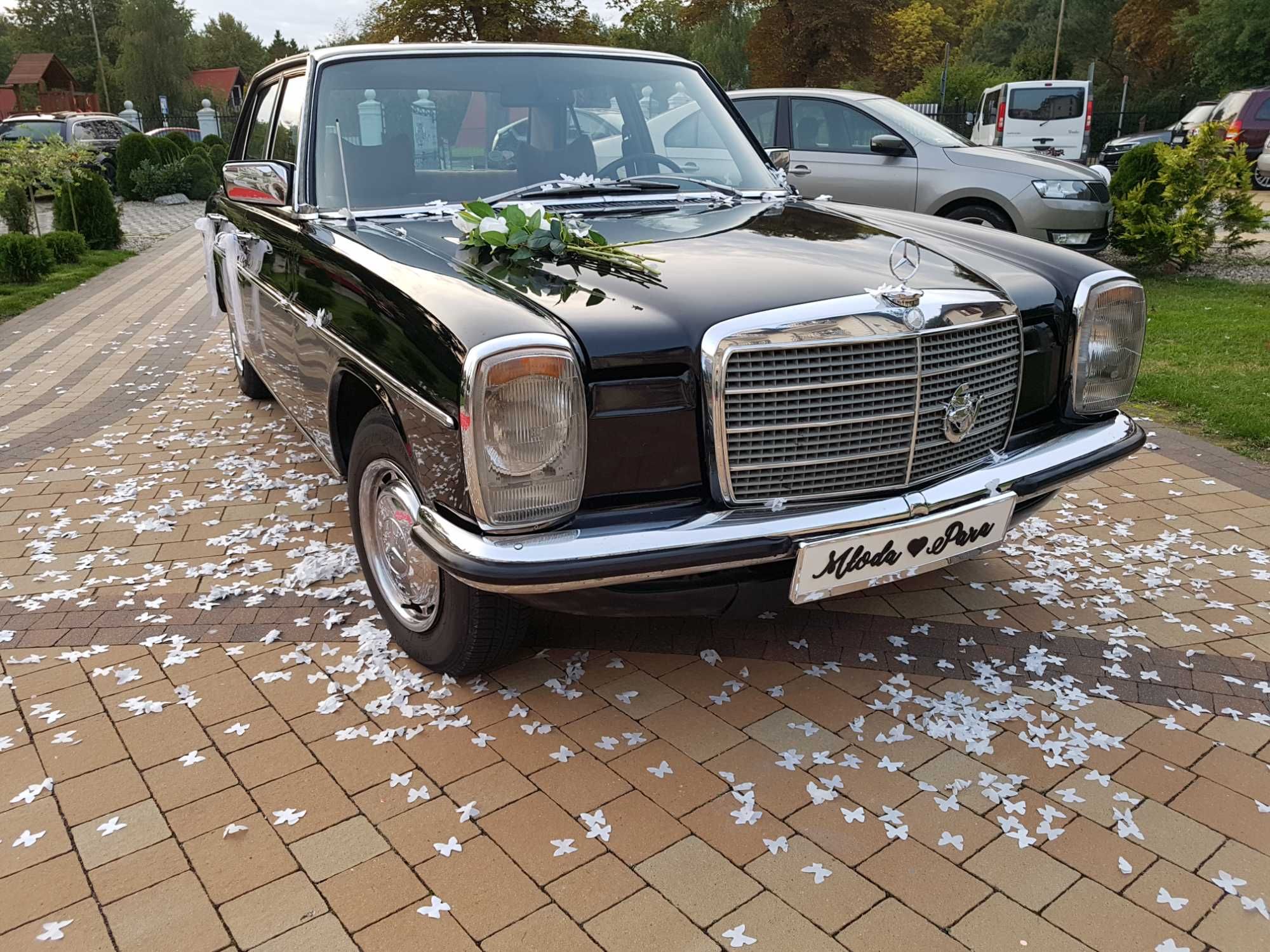 Samochód, auto do ślubu - Mercedes W115 z 1974 roku