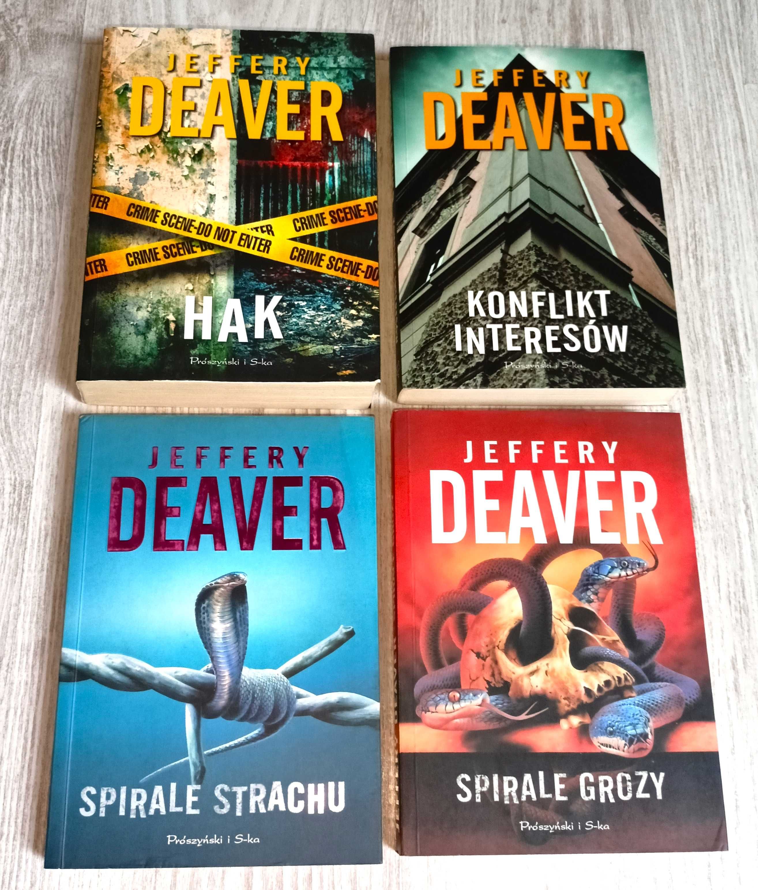 4x Jeffery Deaver Hak Spirale grozy Spirale strachu Konflikt interesów