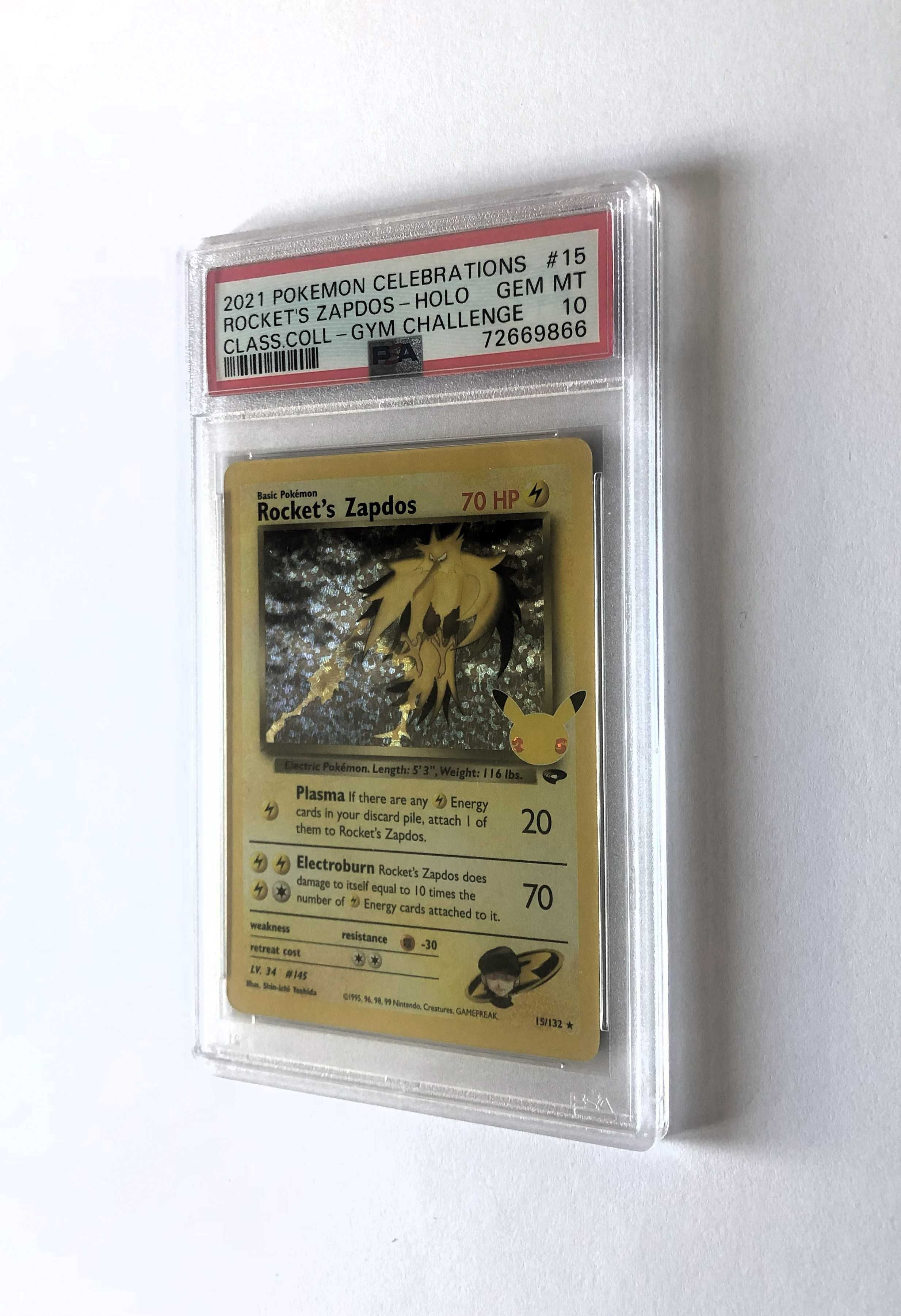 PSA 10 Pokemon Rocket's Zapdos Holo 2021 Celebrations Classic Coll