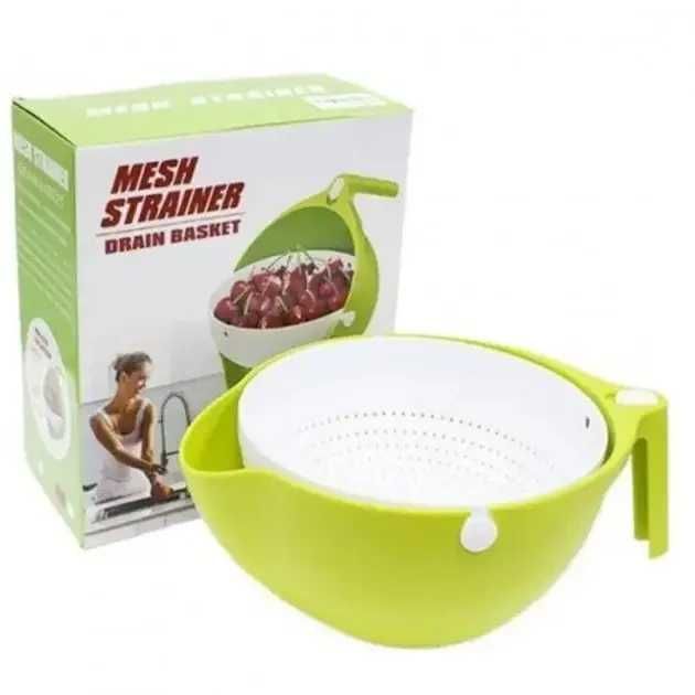 Дуршлаг MESH STRAINER Drain Basket 2в1, дуршлаг-ковш