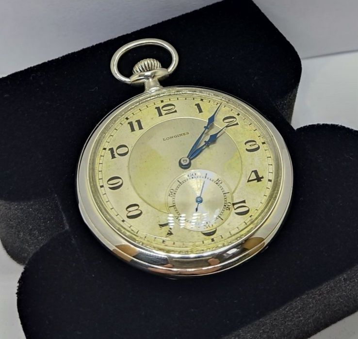 #373* ***Longines® srebrny  tarcza srebro
