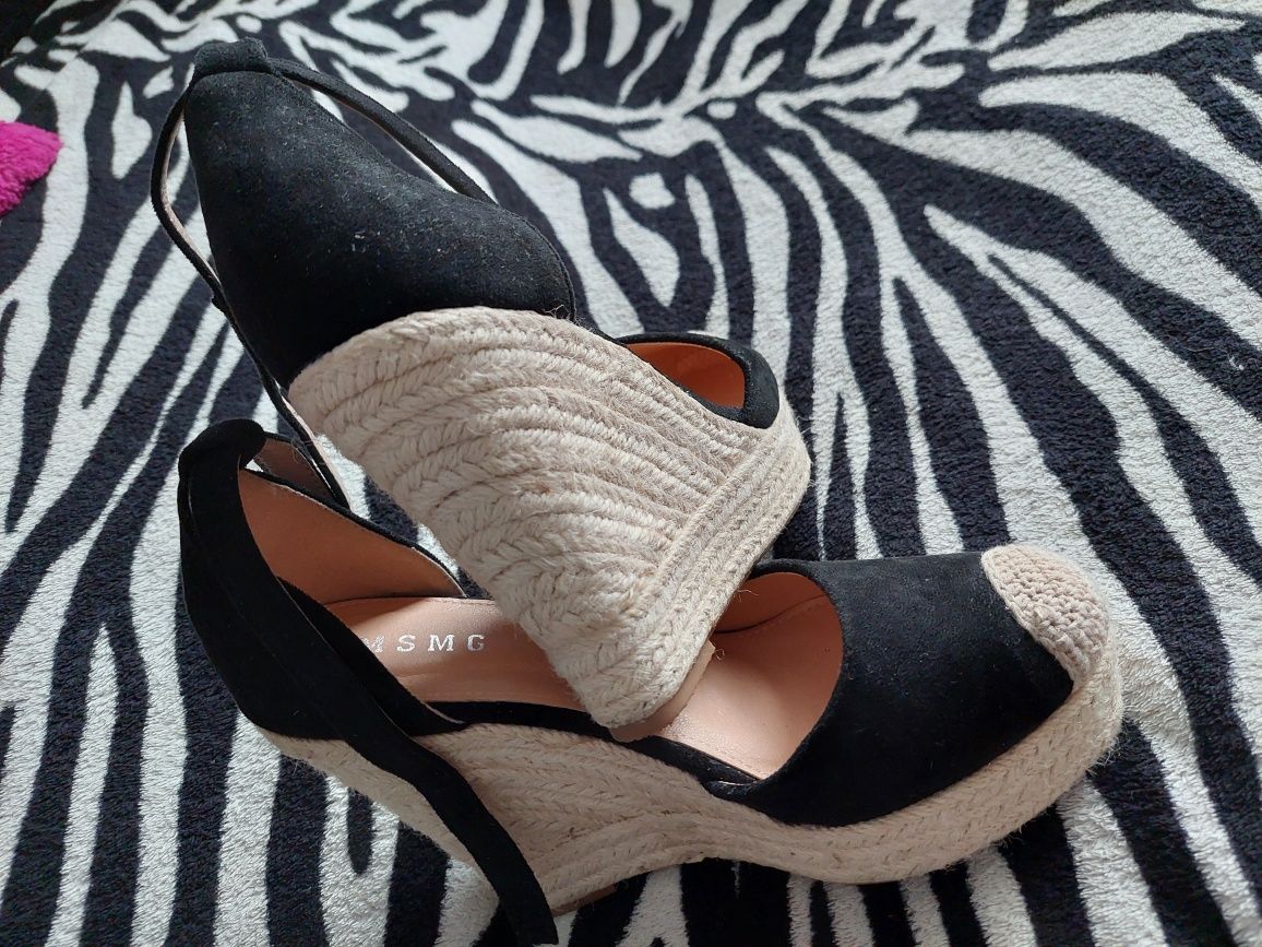 Espadryle, buty na koturnie rozm.38