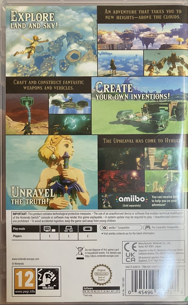 The Legend of Zelda Tears of the Kingdom Nintendo Switch