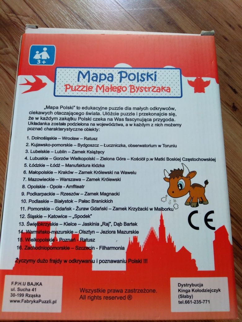 Puzzle - Mapa Polski dla dzieci