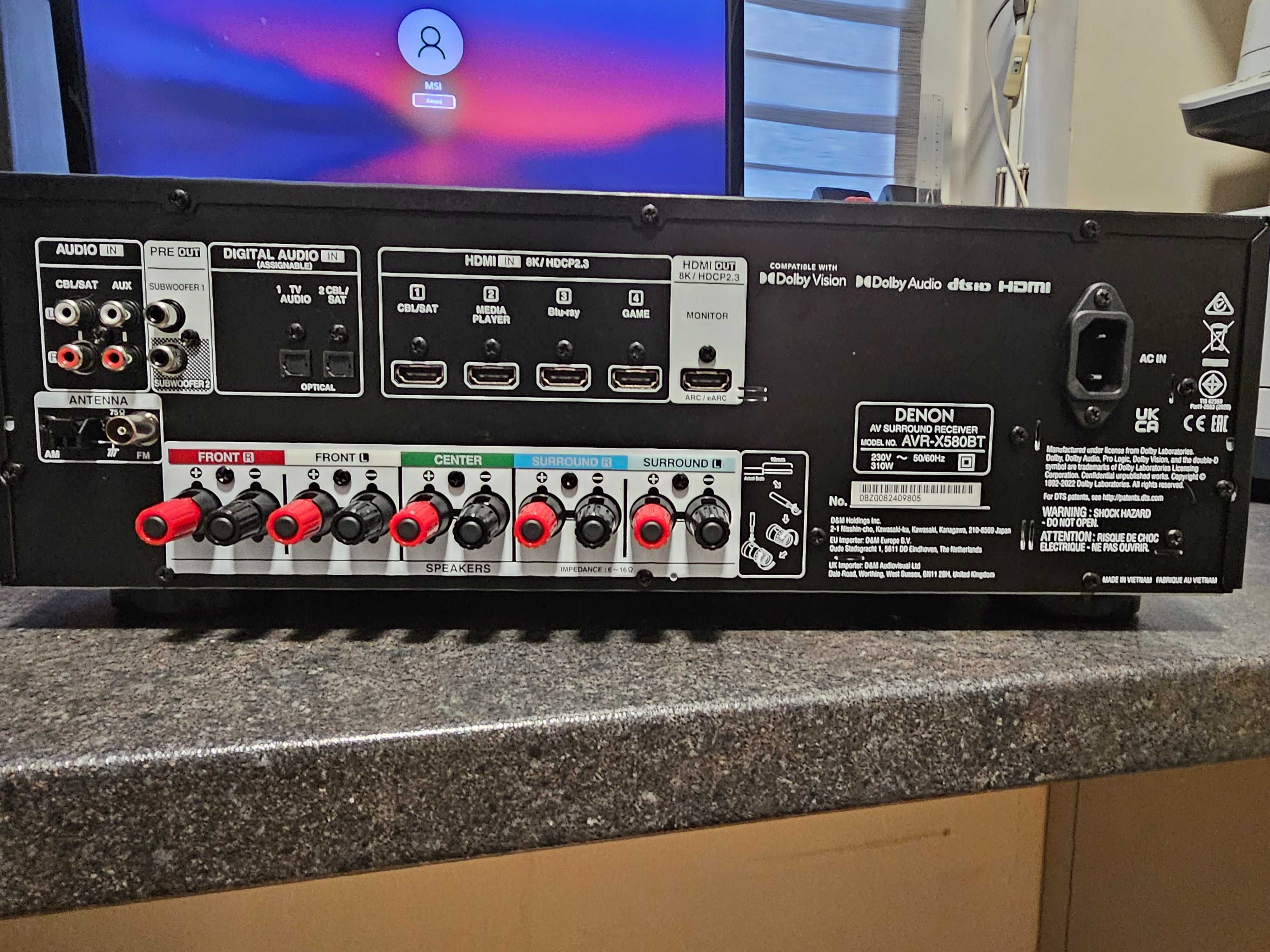 Amplituner Denon AVR-X580 BT sprzedam