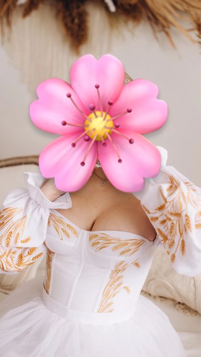 Корсетна сорочка з колосками