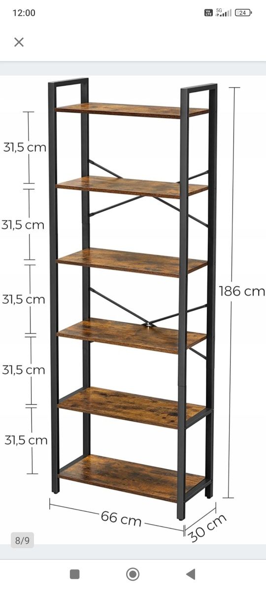 Regał loft industrial