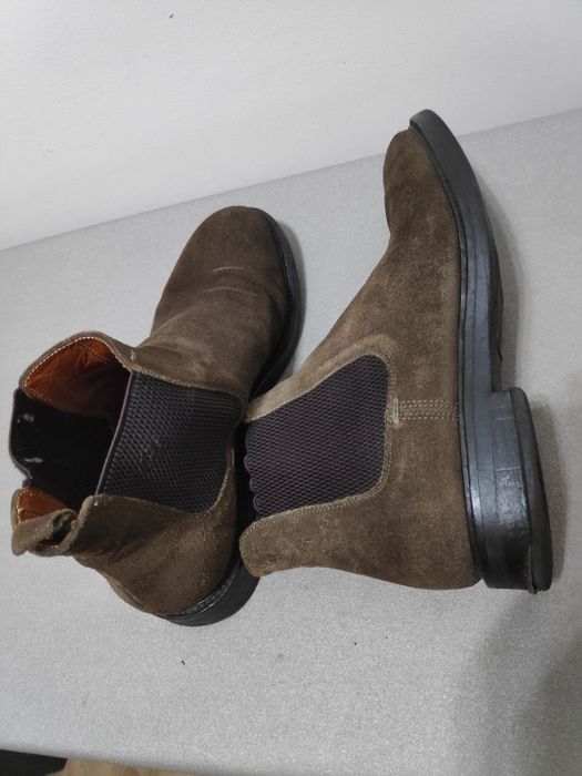 Botas homem camurça castanha n°42