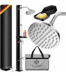 KESSER® Prysznic solarny ogrodowy – 40 l, deszczownica + kran, ciepła