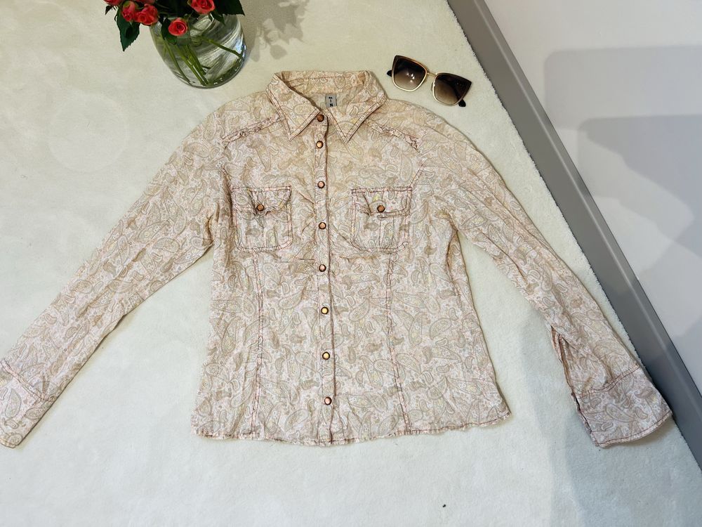 Koszula vingage retro lata 70 kowbojska bawełna  country etno boho