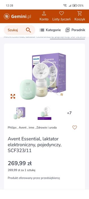 Laktator Avent Philips