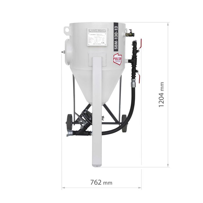 Polska piaskarka syfonowa ciśnieniowa mobilna SBM-130-13 Land Reko