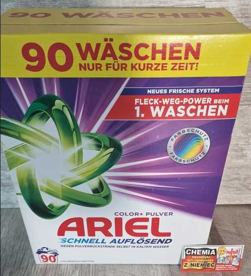 Niemiecki Proszek do prania Ariel Kolor 90 Prań