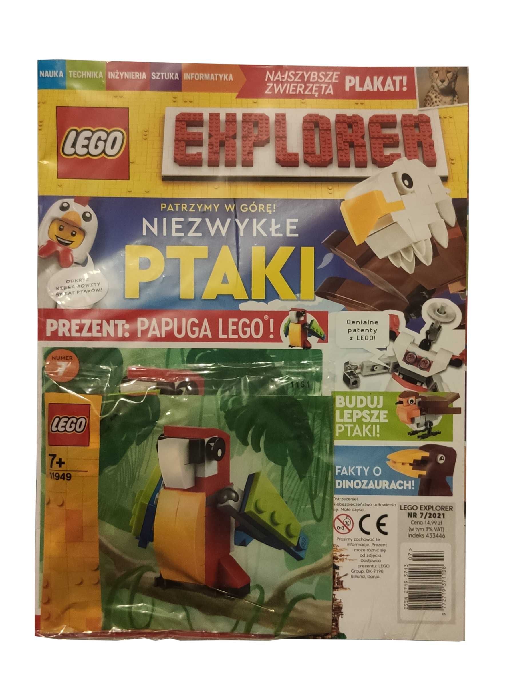 Magazyn Czasopismo LEGO EXPLORER - 07/2021 - Papuga