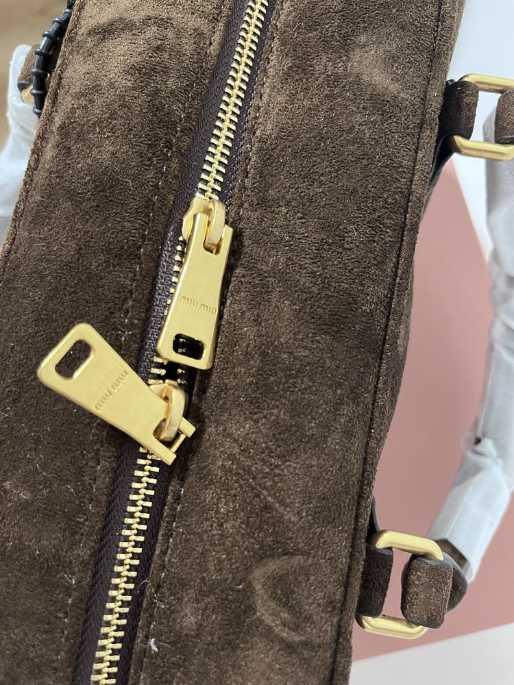 Torebka Miu Miu suede brown nowa