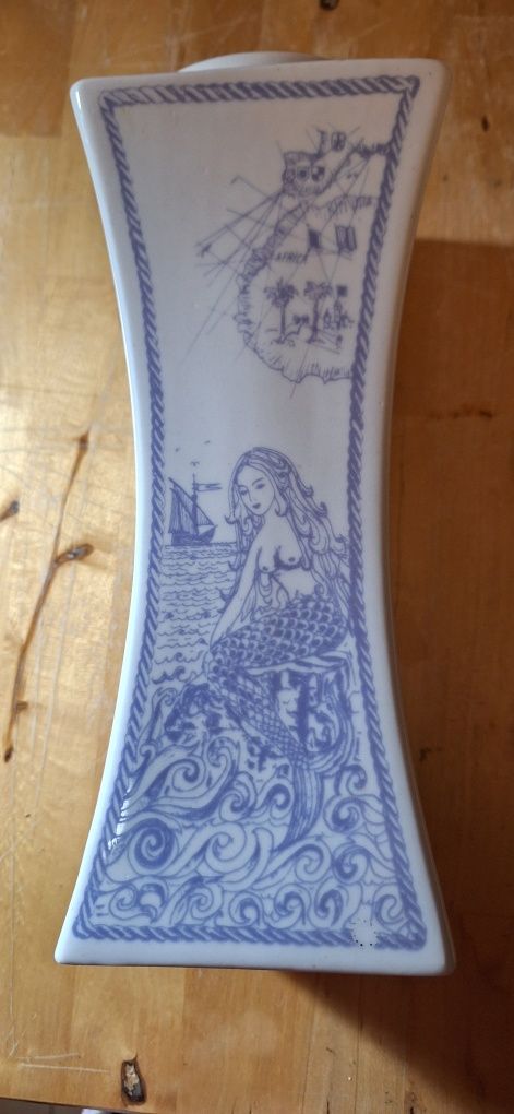 Jarra porcelana decorada azul caravelas Descobrimentos RESERVADA