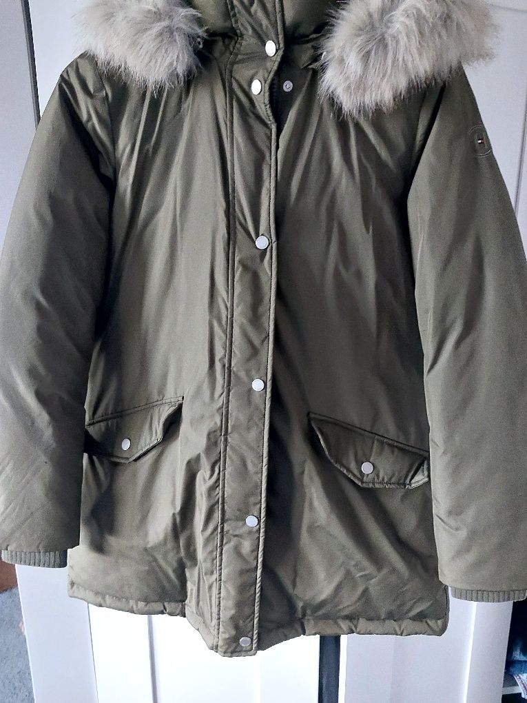 Kurtka puchowa tommy hilfiger khaki