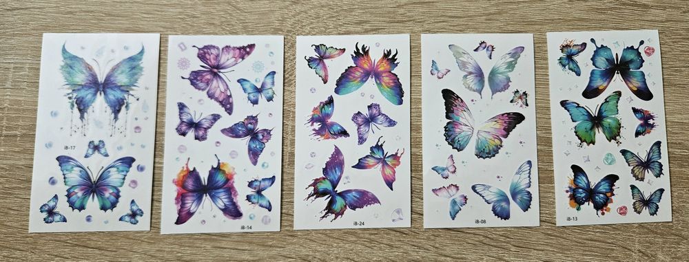 Tatuaże motylki 5 sztuk