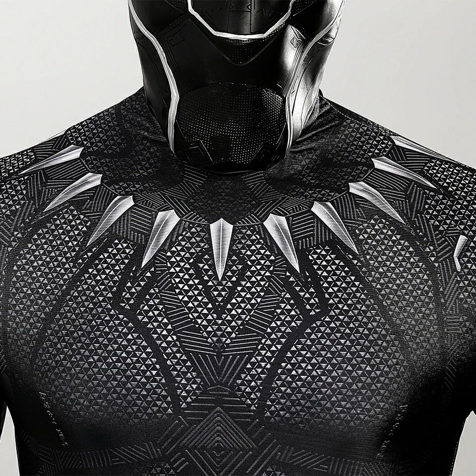 Fato e Máscara Pantera Negra Black Panther Adulto