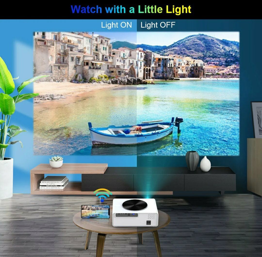 Projetor led 7800 lumens + NATIVA 1080P + WiFi (Novos)