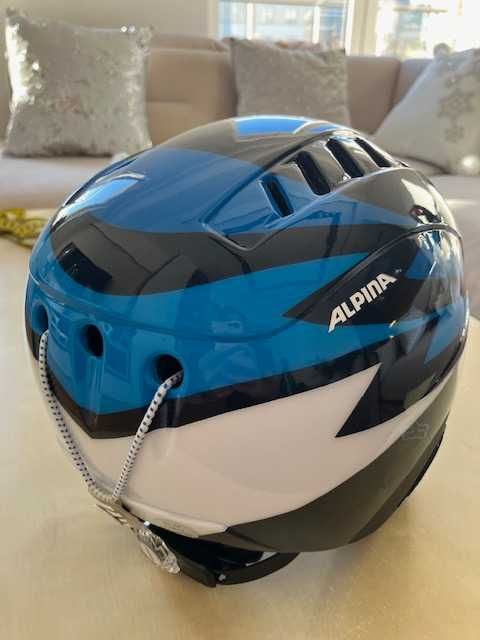 Kask juniorski Alpina z goglami 4F