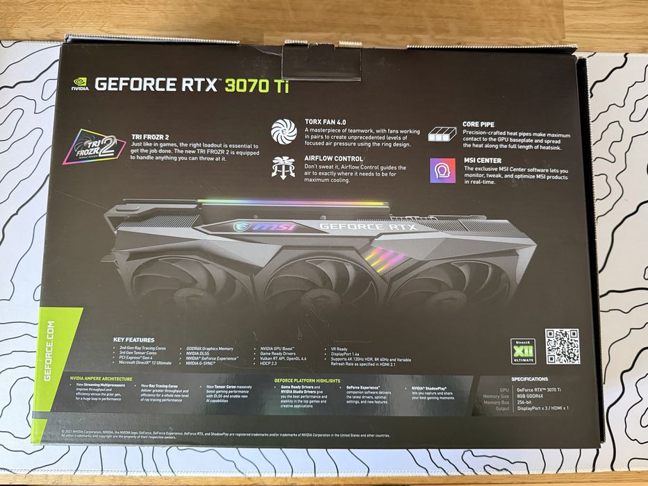 MSI Nvdia GeForce RTX™ 3070 Ti GAMING X TRIO 8G
