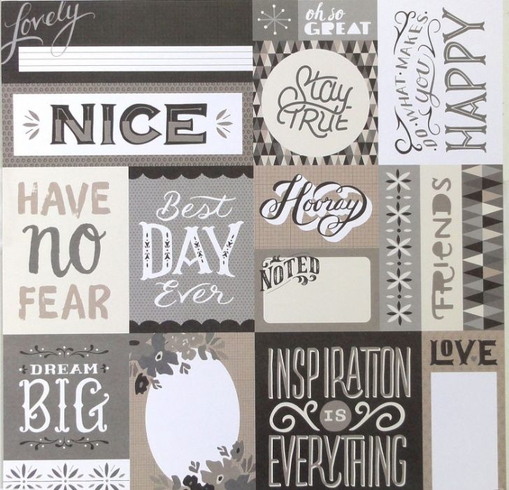 Bloco de papel Words to Live By scrapbooking