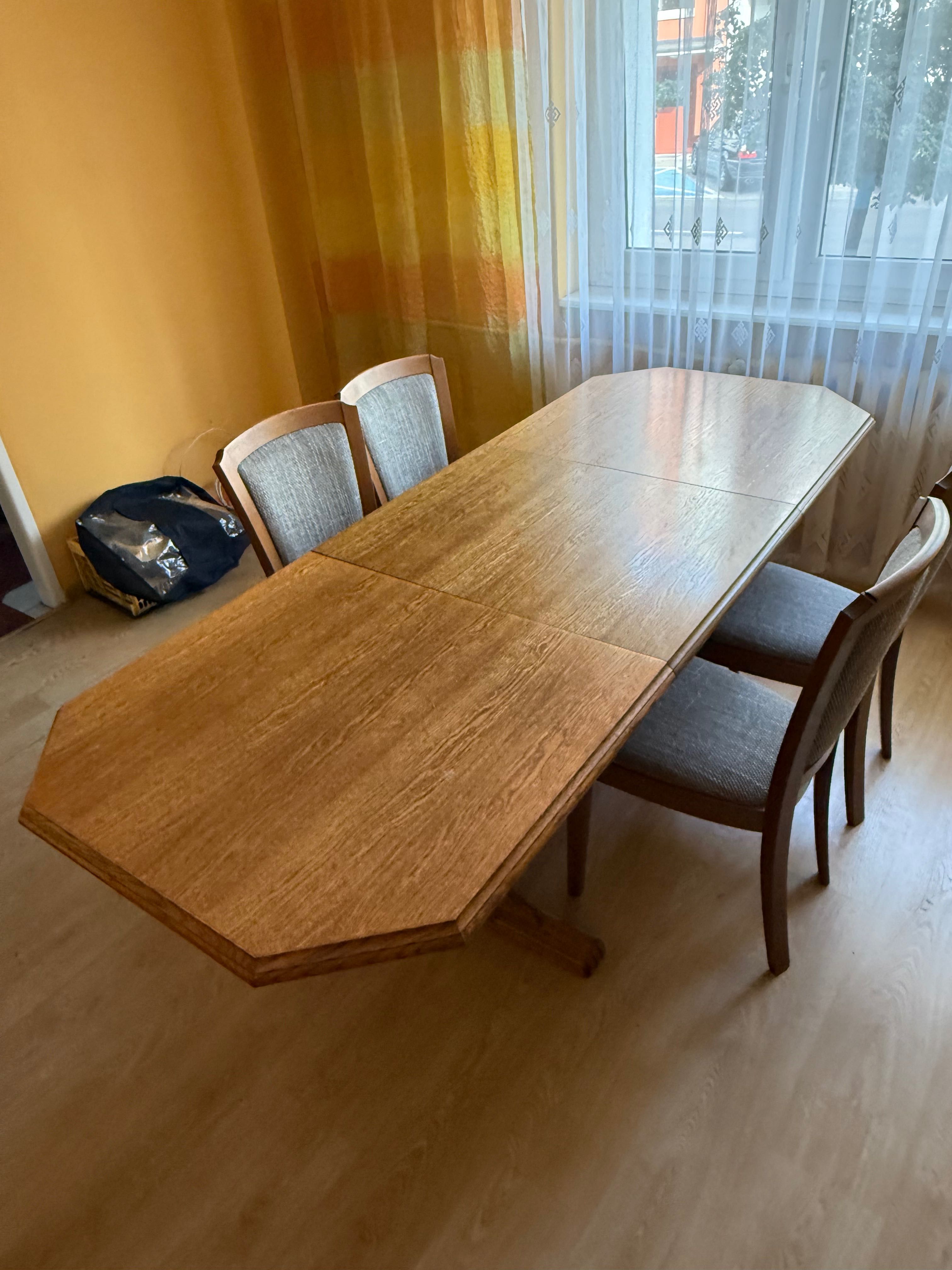 Stół dąb rustykalny + 4 krzesła