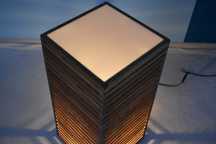 Lampa podłogowa Drewniana ręczna robota 30x30x67