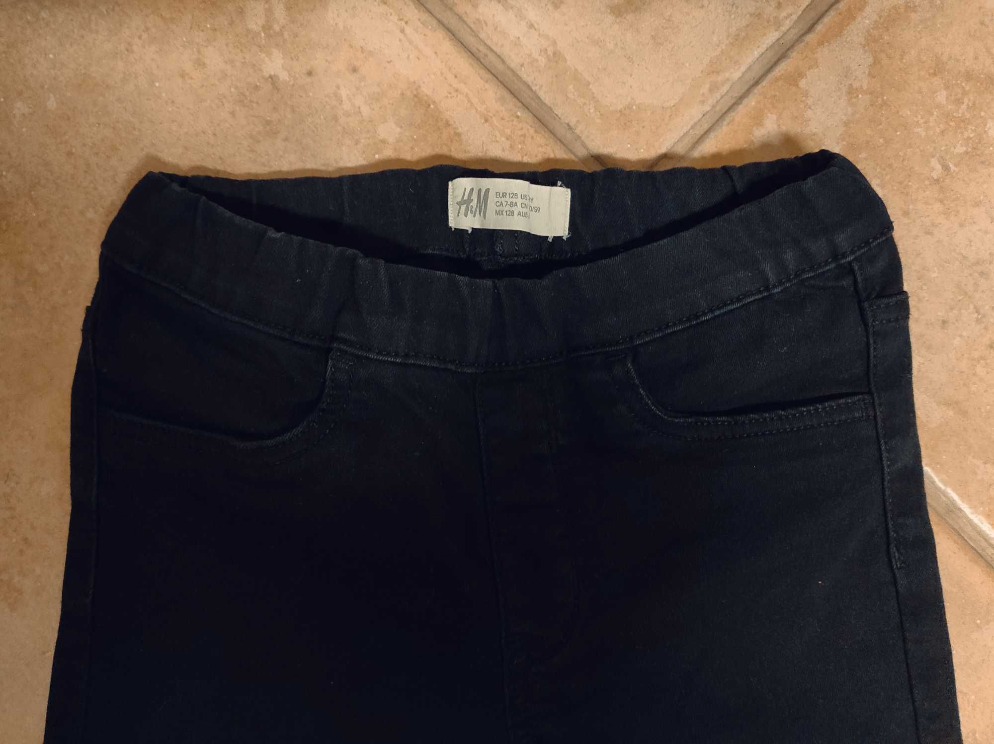 Jegging preto H&M para menina tamanho 7/8 anos