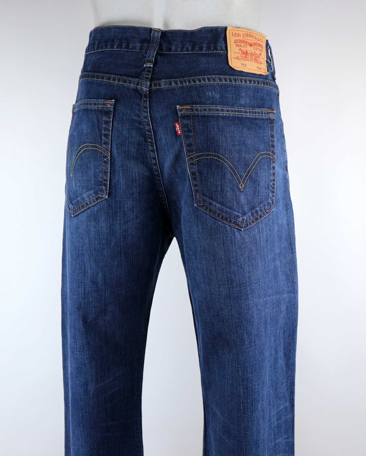 Levis 752 spodnie jeansy W36 L30 pas 2 x 47 cm
