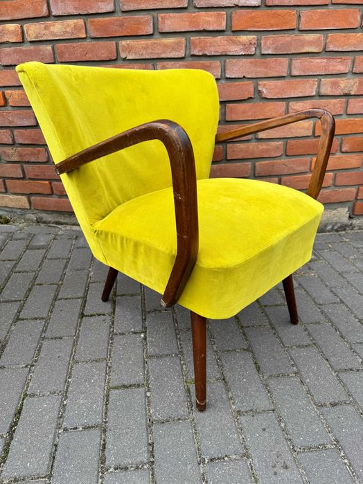 Fotel klubowy patyczak art deco vintage prl fotelik Ludwik stylowy