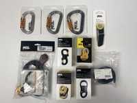 Petzl OK, Am’d, Wlliam, Mini traxion, Fixe, Swiwel, Spatha