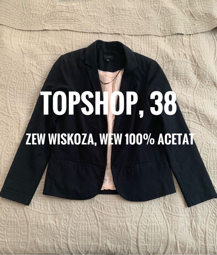 Żakiet damski Topshop 38/M - wiskoza, podszewka 100% acetat