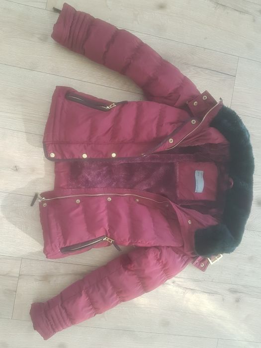 Kurtka zimowa S bordowa