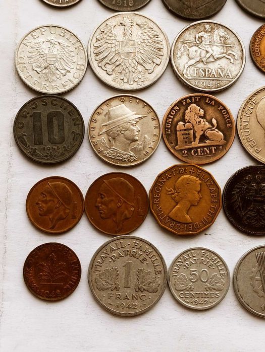 Старовинні монети світу 25шт.Старинные монеты мира 18шт.набор N3