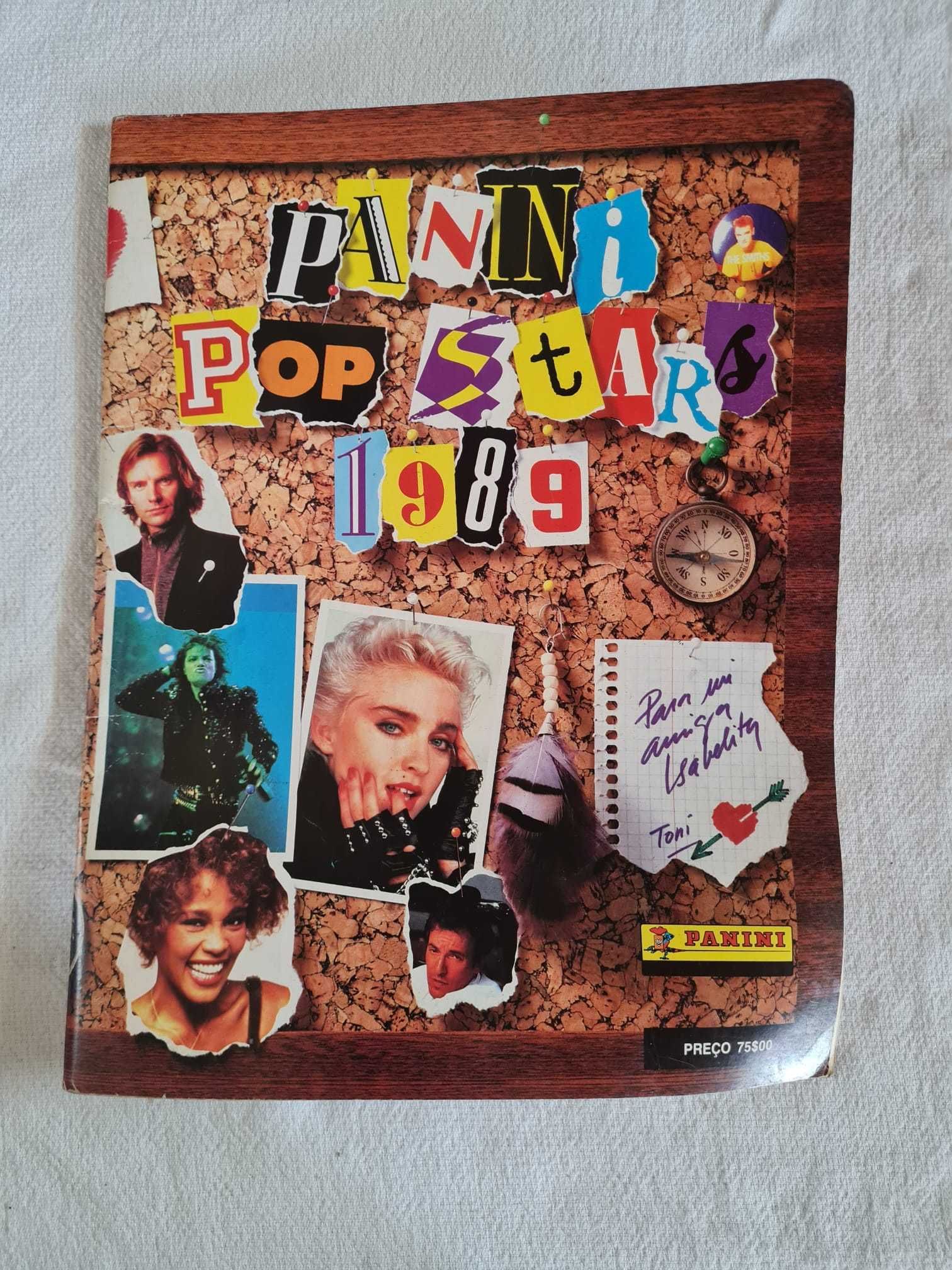 Caderneta Nova Panini Pop Stars 1989
