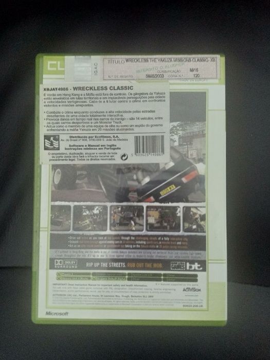 Wreckless: The Yakuza Missions - XBOX