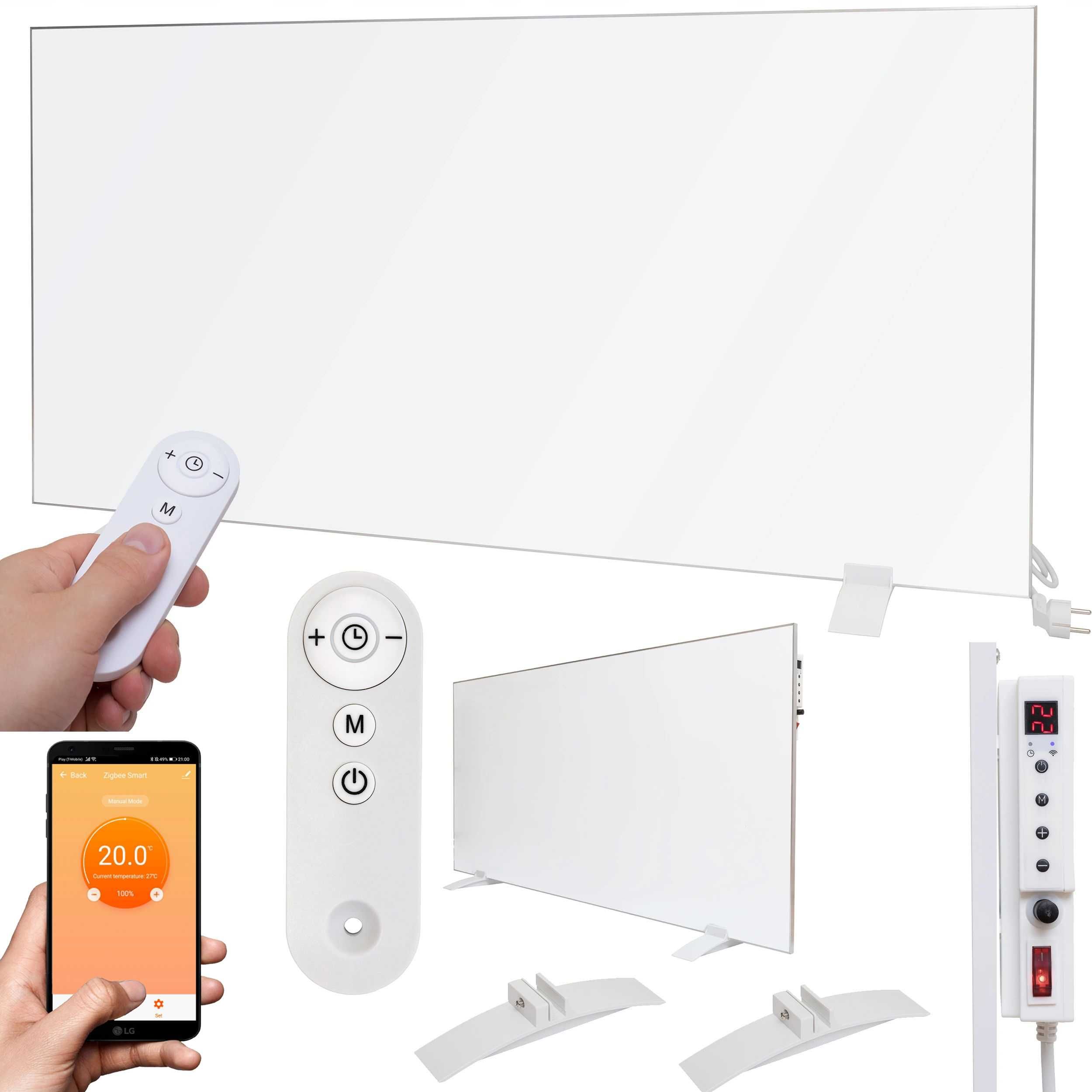 Grzejnik 720W na podczerwień promiennik  PILOT WIFI PANEL IR