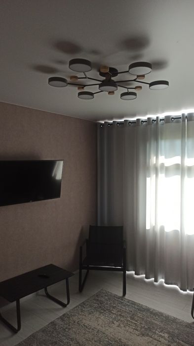 Люстра лед світильник білий сірий стельовий 93 см 60Ватт до 20 м²