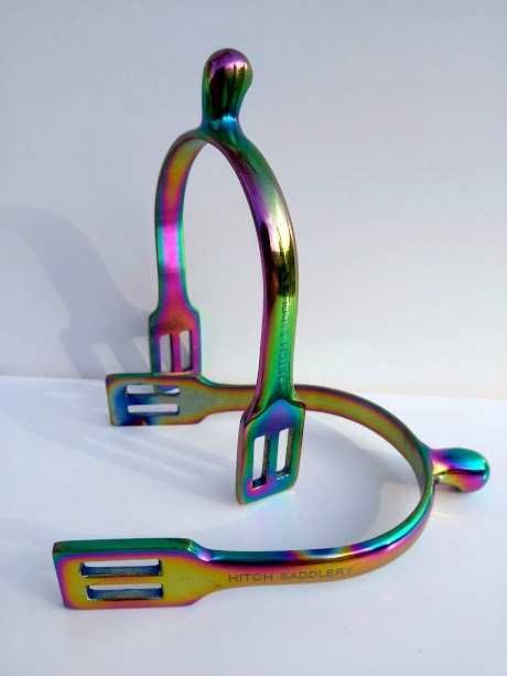 Ostrogi tęczowe NOWE zaokrąglone dla DZIECKA