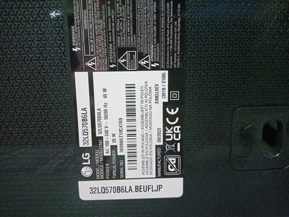 Fonte de alimentação e placa TV lede LG 32 P