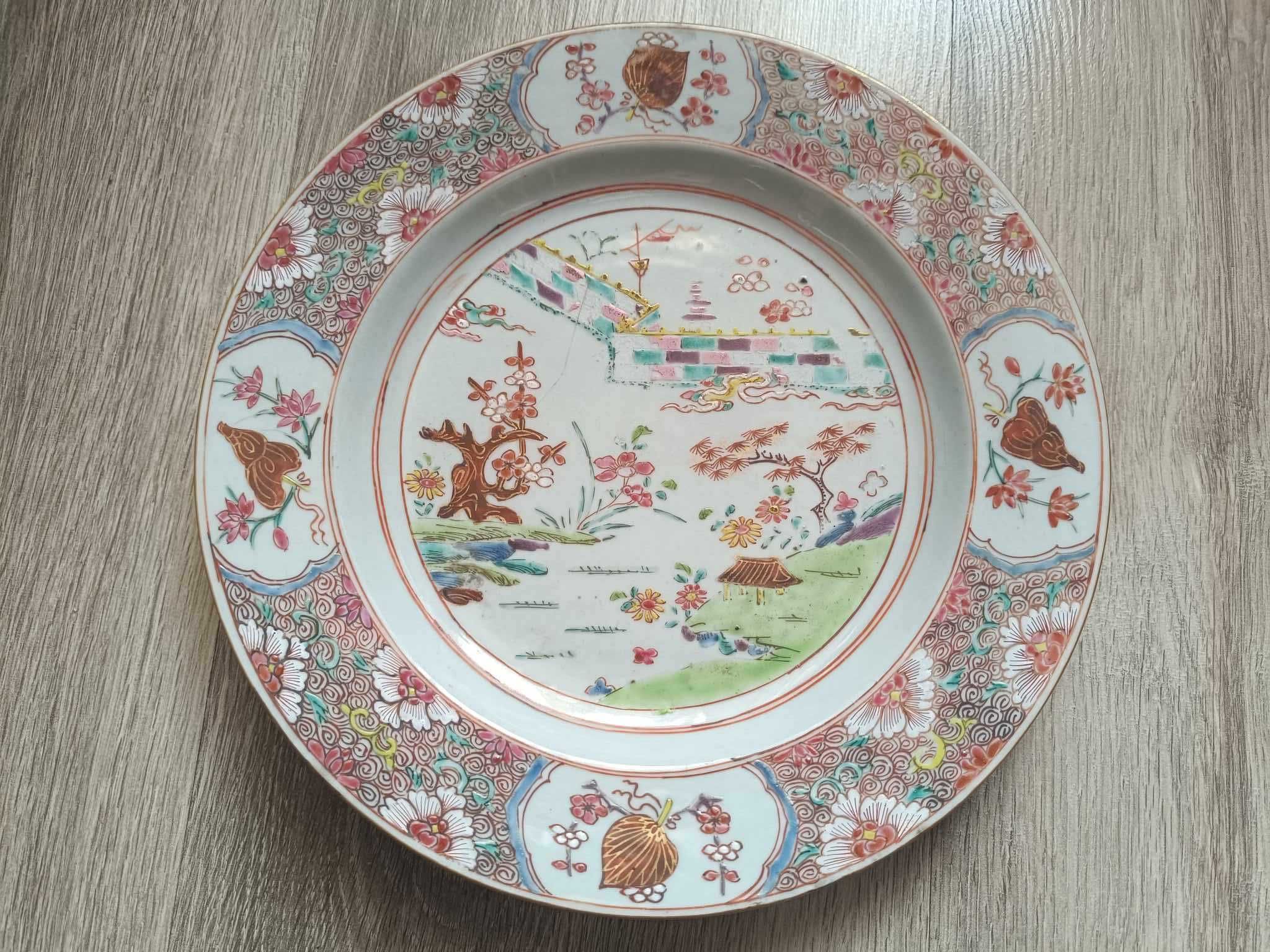 Stary  talerz Piękny  Antyk Oryginalny - Qianlong 乾隆  - Chiny