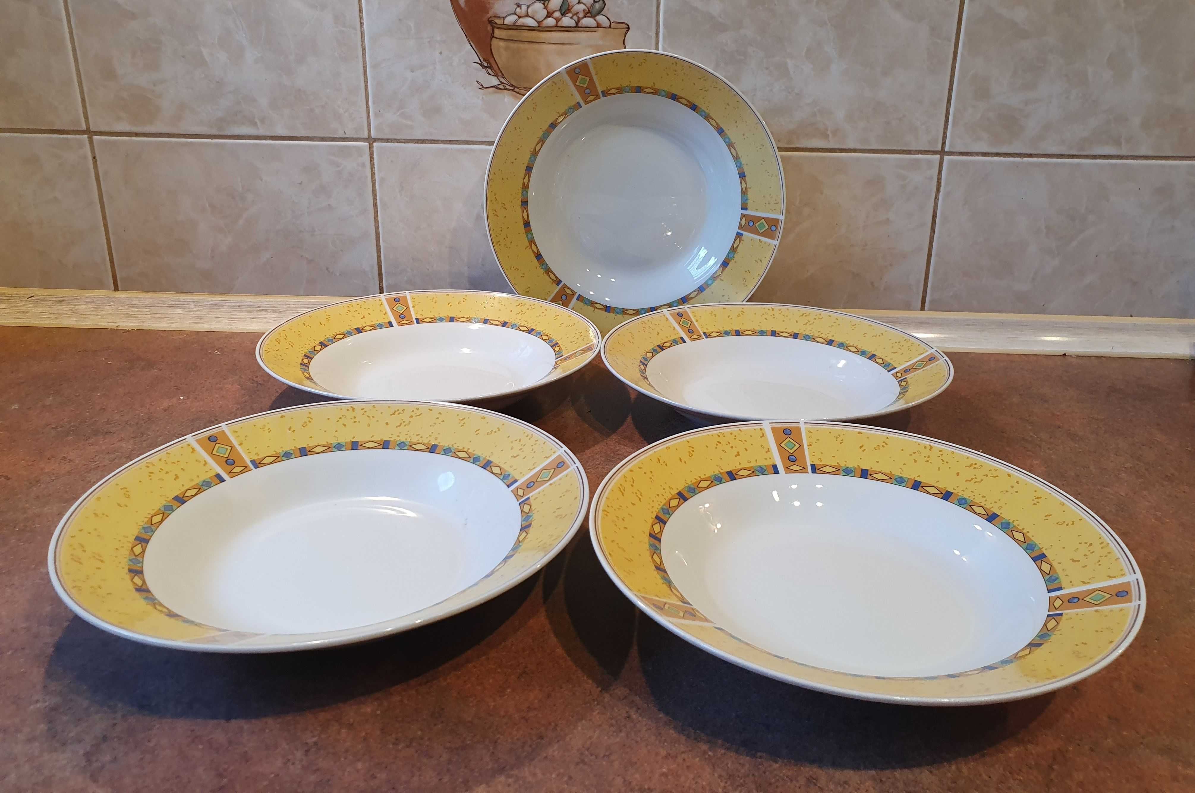 Talerze  głębokie   VAN WELL,  5 szt,  20,5 cm  PORCELANA