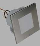 Lampka schodowa LED, 230Vac, kwadratowa srebrna 5szt