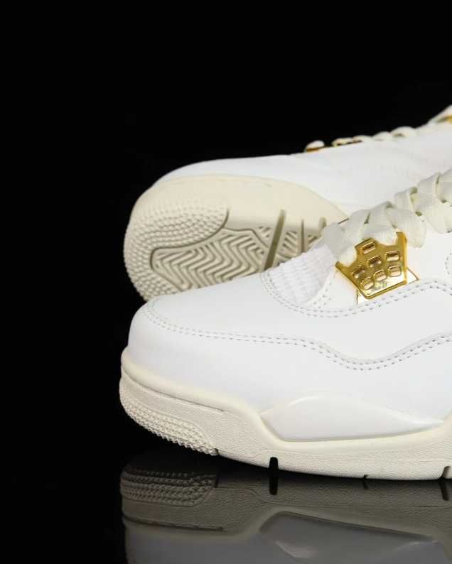 nowy Jordan 4 Retro Metallic Gold Moda rozmiar.38